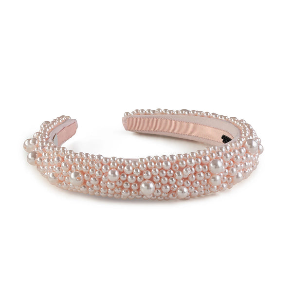 Halo Luxe Becca Pearl Headband - Pale Pink
