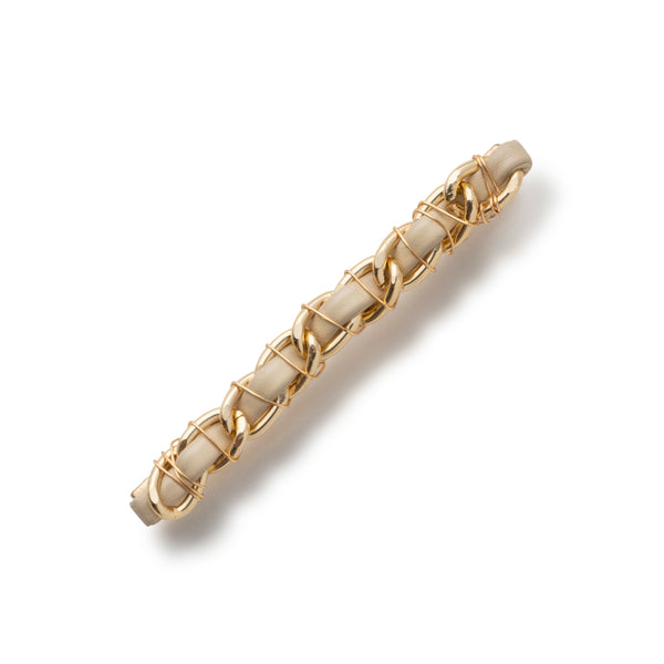 Halo Luxe Coco Gold Chain Clip - Oatmeal