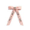 Halo Luxe Rock Candy Rhinestone Embellished Satin Bow Clip - Ballet Slipper