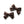 Load image into Gallery viewer, Halo Luxe Rosa Vintage Satin Double Bow Clips - Chocolate
