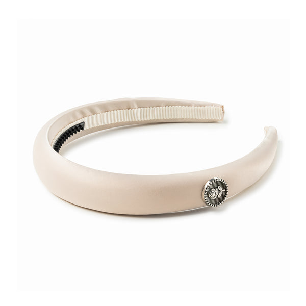 Halo Luxe Rosa Vintage Satin Headband - Champagne