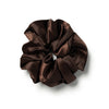 Halo Luxe Rosa Vintage Satin Scrunchie - Chocolate
