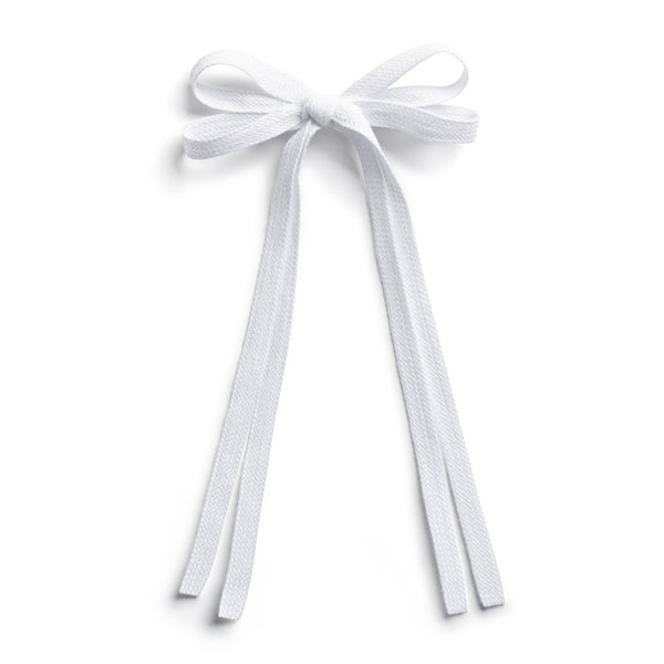 Halo Luxe Hopscotch Twill Long Tail Clip - White
