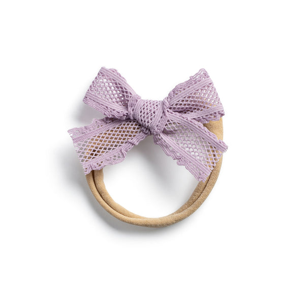 Halo Luxe Mae Lattice Lace Baby Headband - Lavender