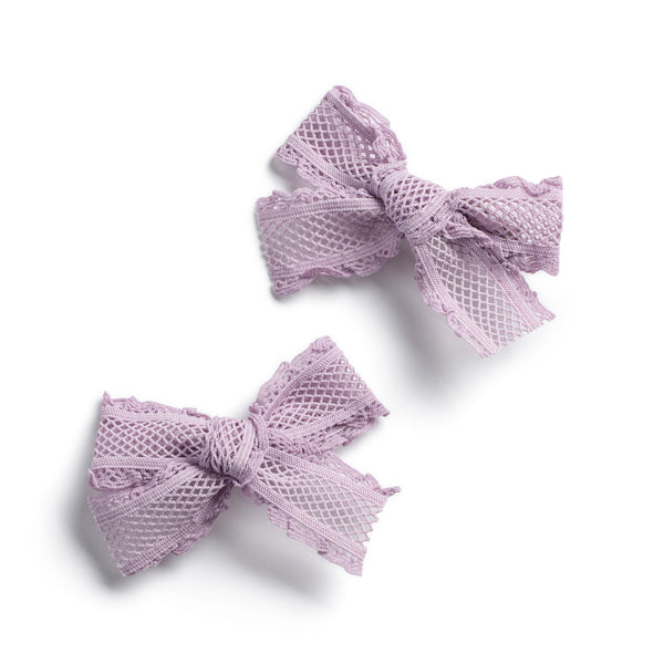 Halo Luxe Mae Lattice Lace Double Clip Set - Lavender