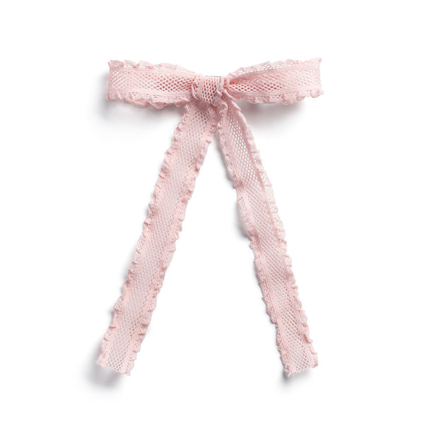 Halo Luxe Mae Lattice Lace Long Tail Clip - Ballet Slipper