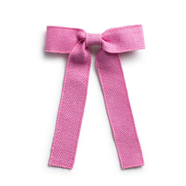 Halo Luxe Tabitha Luxe Linen Long Tail Clip - Fuchsia