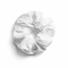 Halo Luxe Signature Terry Logo Scrunchie - White