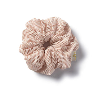 Alice mesh scrunchie oatmeal - Halo Luxe