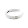 Halo Luxe Valentina Lace Heart Embellished Headband - White