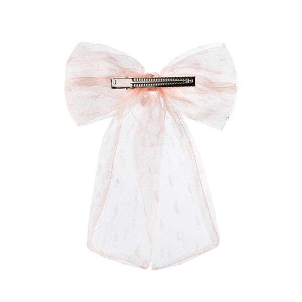 Halo Luxe Emma Organza Long Tail Clip - Peach