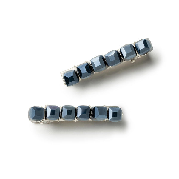 Gemma gemstone clip set Indigo