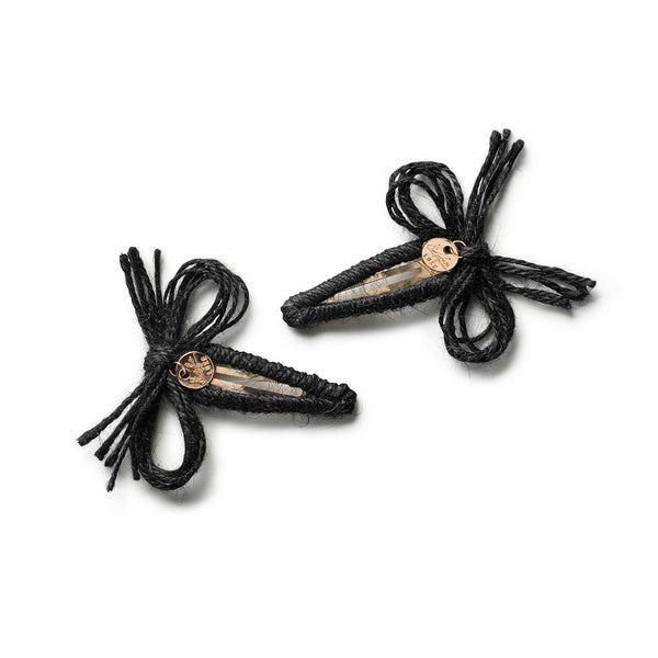 Goldie woolen clip set Black