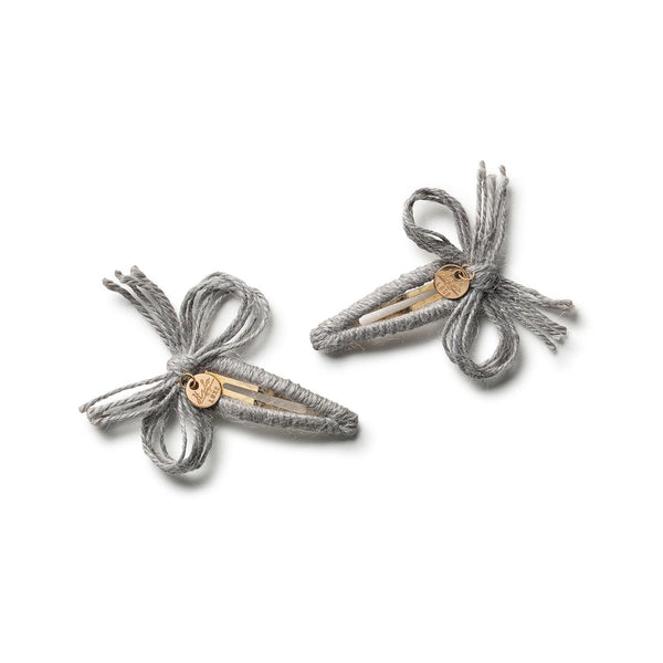 Goldie woolen clip set Gray