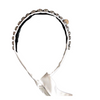 Halo Luxe Isabella Embellished Tie Back Headband - White