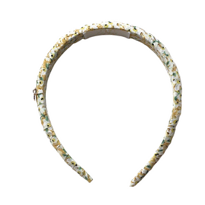 Lilly Floral Print Headband Tan - Halo Luxe