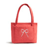 Halo Luxe Bow Logo Terry Resort Tote Bag - Strawberry