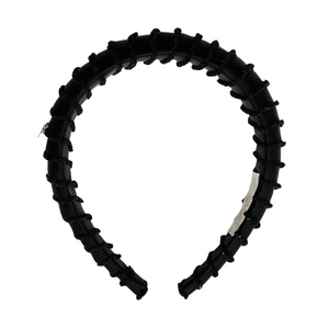 Noa Fringe Headband Black - Halo Luxe