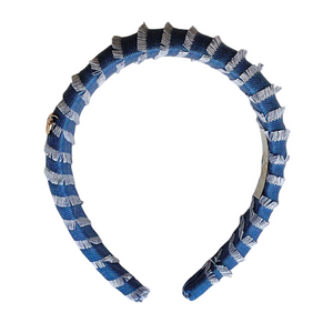 Noa Fringe Headband Light Blue Denim - Halo Luxe