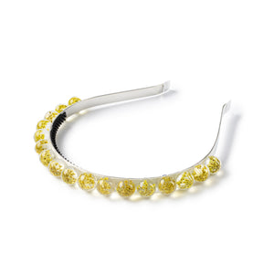 Whisper beaded baby's breath headband lemon - Halo Luxe