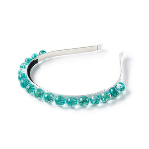 Whisper beaded baby's breath headband teal - Halo Luxe
