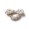 Polka dot bow scrunchie cream/black