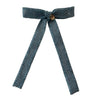 Halo Luxe Della Chenille Lace Bow Long Tail Clip - Powder Blue