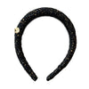 Halo Luxe Elsie Printed Corduroy Headband - Black Multi
