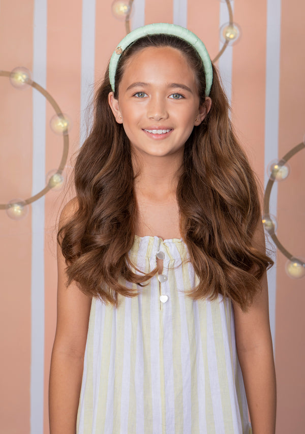 Ava scalloped headband solid mint - Halo Luxe