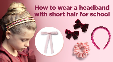 Blog banner on How to Wear a Headband with Short Hair