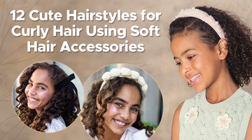 Cute Hairstyles for Curly Hair Using Soft Hair Accessories