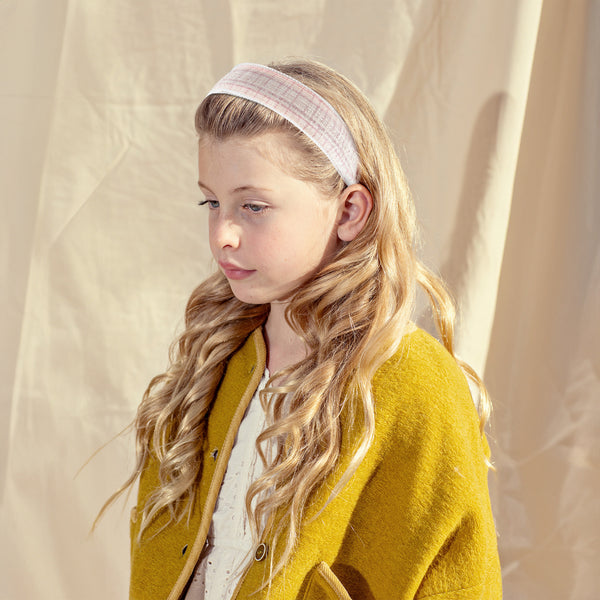 Halo Luxe Estella Tweed Pearl Trimmed Headband - Lavender
