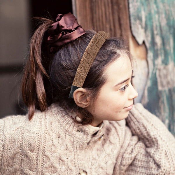 Halo Luxe Avery Ribbed Knit Padded Headband - Chocolate