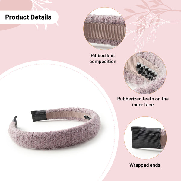 Halo Luxe Avery Ribbed Knit Padded Headband - Lilac