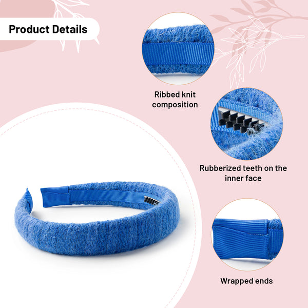 Halo Luxe Avery Ribbed Knit Padded Headband - Cobalt