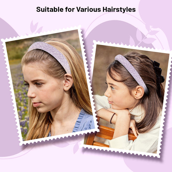 Halo Luxe Clara Tweed Padded Headband - Lavender
