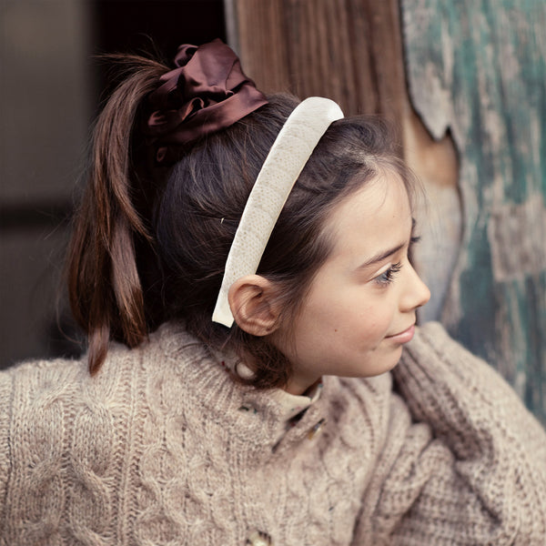 Halo Luxe Avery Ribbed Knit Padded Headband - Ivory