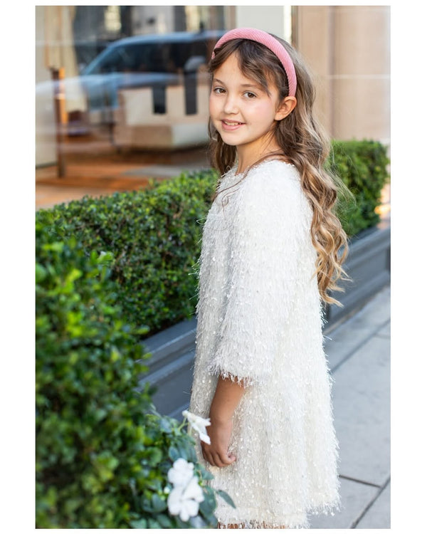 Halo Luxe Mia Corduroy Signature Bow Logo Headband - Mauve