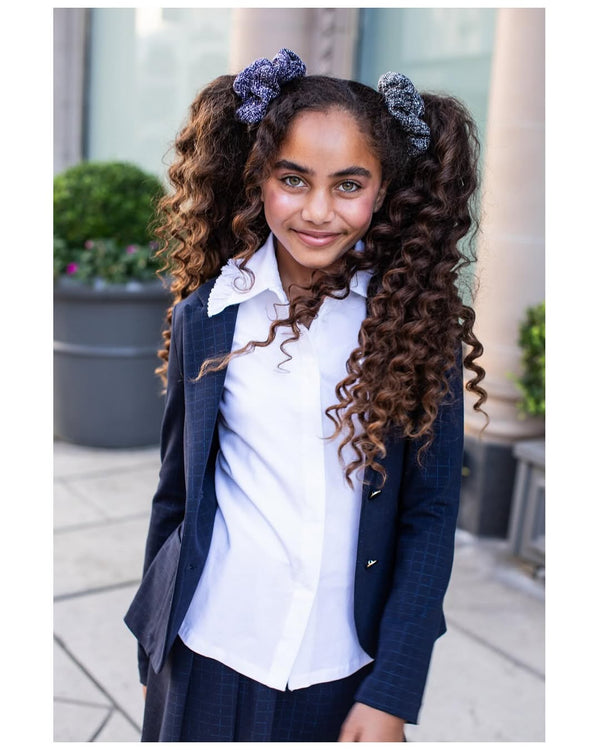 Halo Luxe Clara Tweed Scrunchie - Eggplant