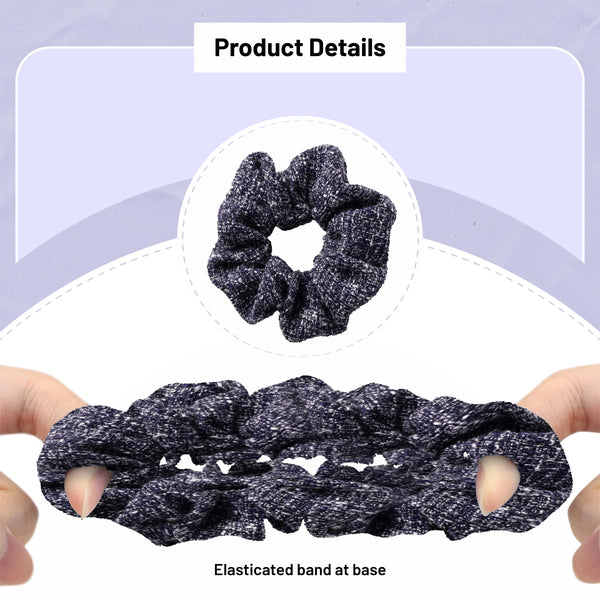 Halo Luxe Clara Tweed Scrunchie - Eggplant