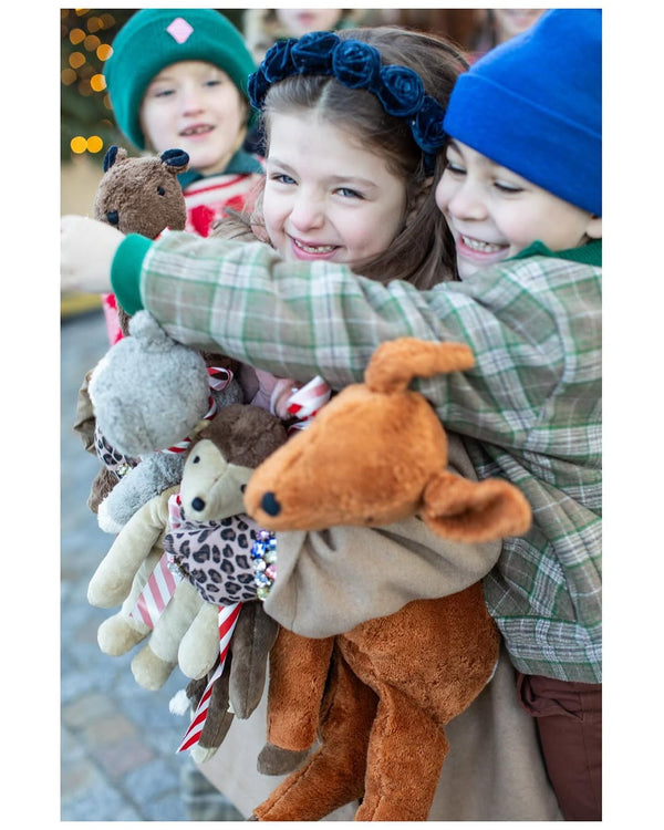 Halo Luxe Rosette Velvet Headband - Navy