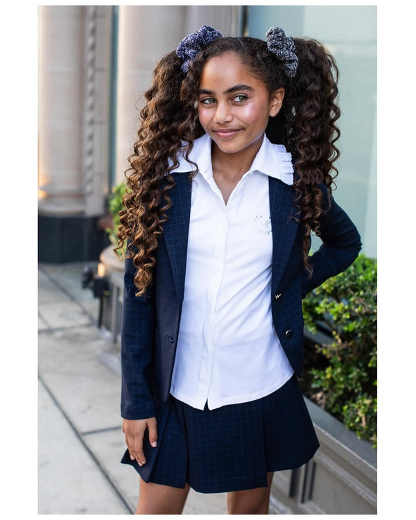 Halo Luxe Clara Tweed Scrunchie - Eggplant