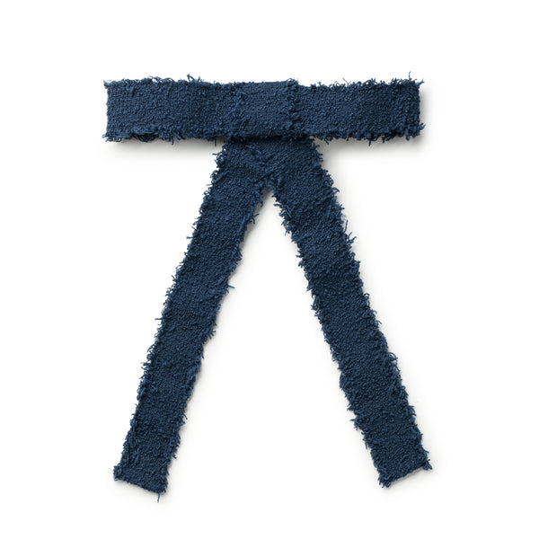 Halo Luxe Amara Deconstructed Woolen Long Tail Clip - Navy