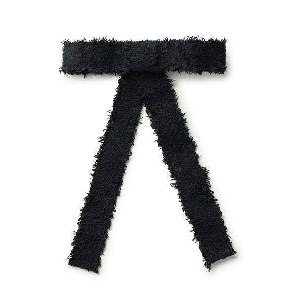 Halo Luxe Amara Deconstructed Woolen Long Tail Clip - Black