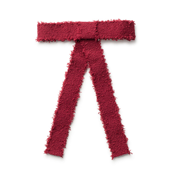Halo Luxe Amara Deconstructed Woolen Long Tail Clip - Ruby