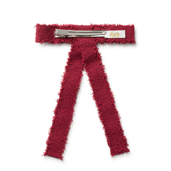 Halo Luxe Amara Deconstructed Woolen Long Tail Clip - Ruby