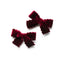 Halo Luxe Ava Scalloped Velvet Double Clip Set - Wine