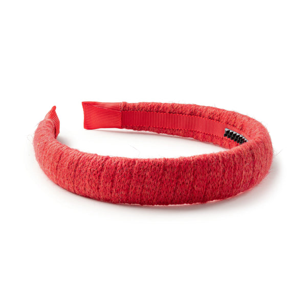 Halo Luxe Avery Ribbed Knit Padded Headband - Red