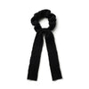 Halo Luxe Avery Ribbed Knit Long Tail Scrunchie - Black