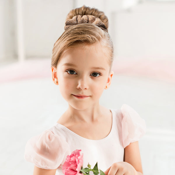 Halo Luxe Clara Tweed Scrunchie - Caramel